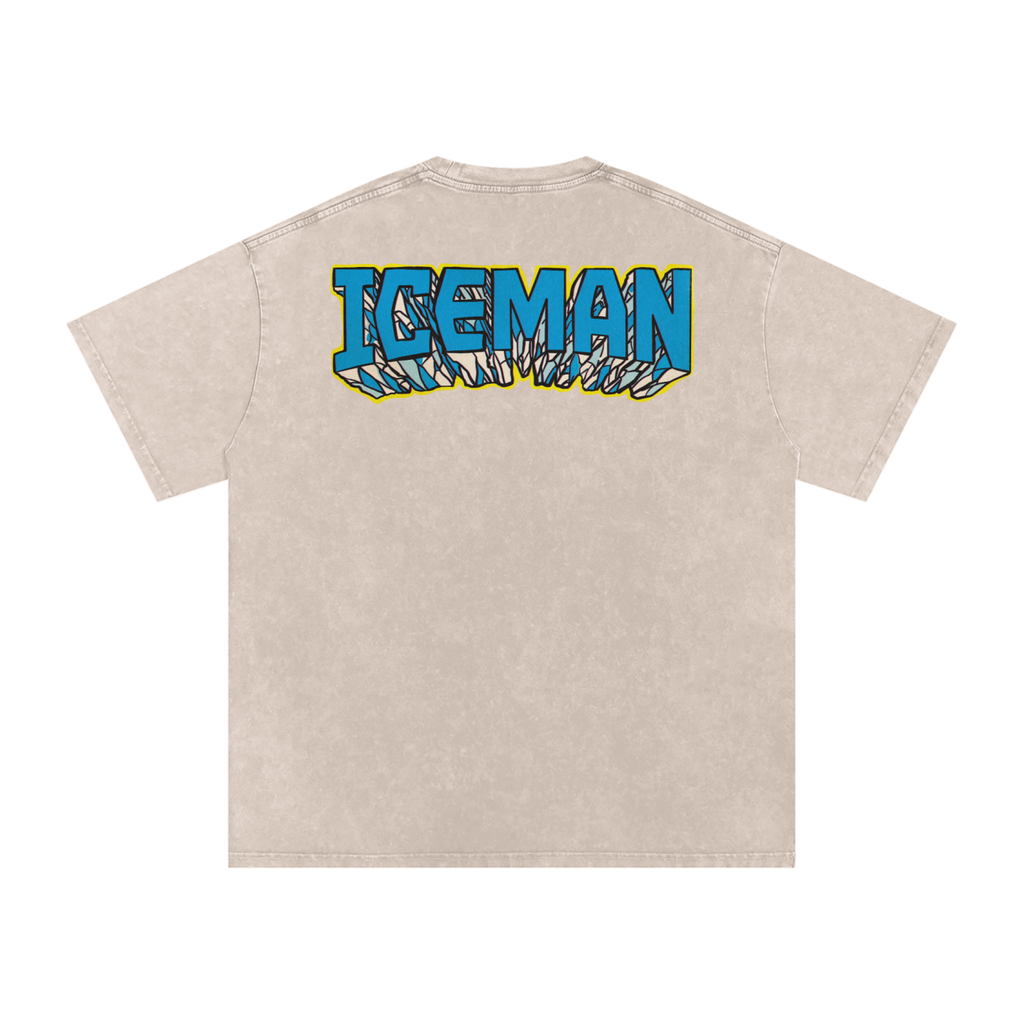 Iceman - Snow Washed Oversized Cotton T-Shirt
