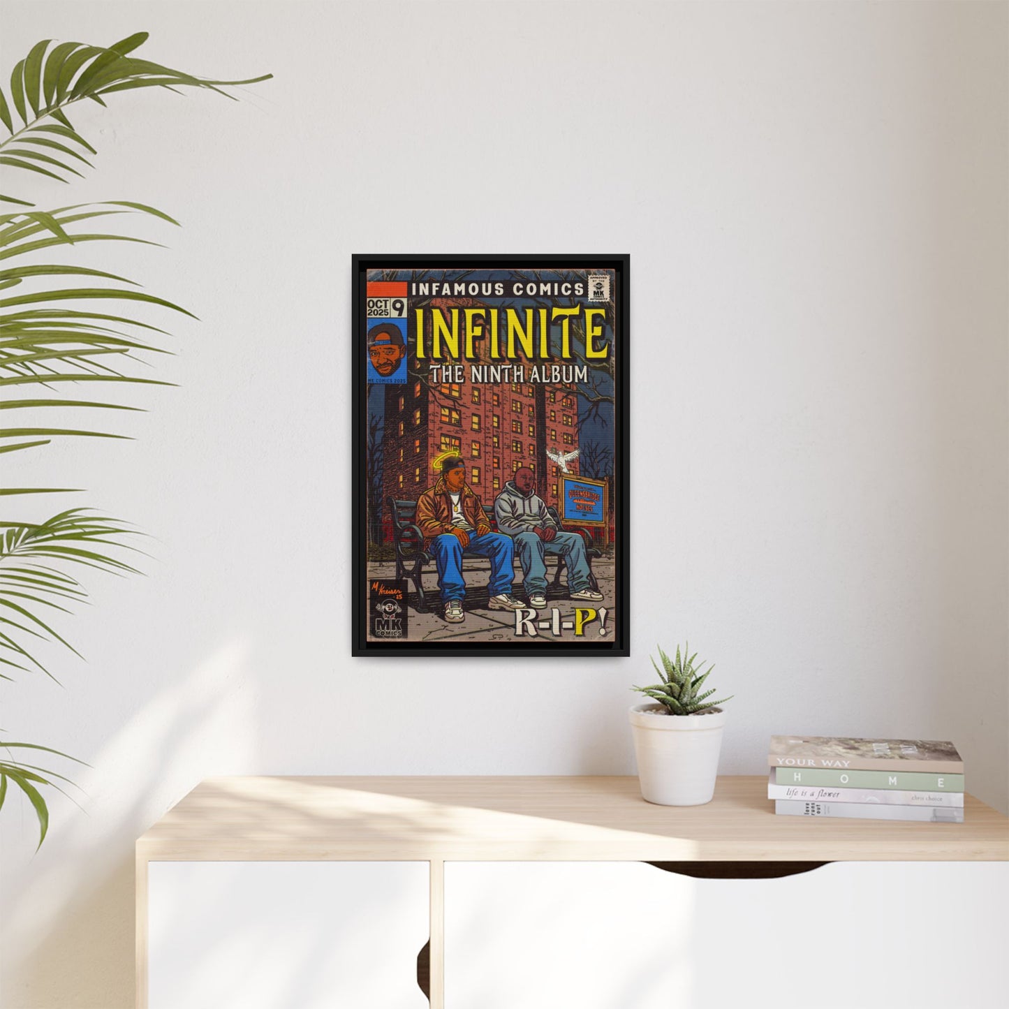 Infinite - Comic Book Art - Matte Canvas, Framed (Multi-color)