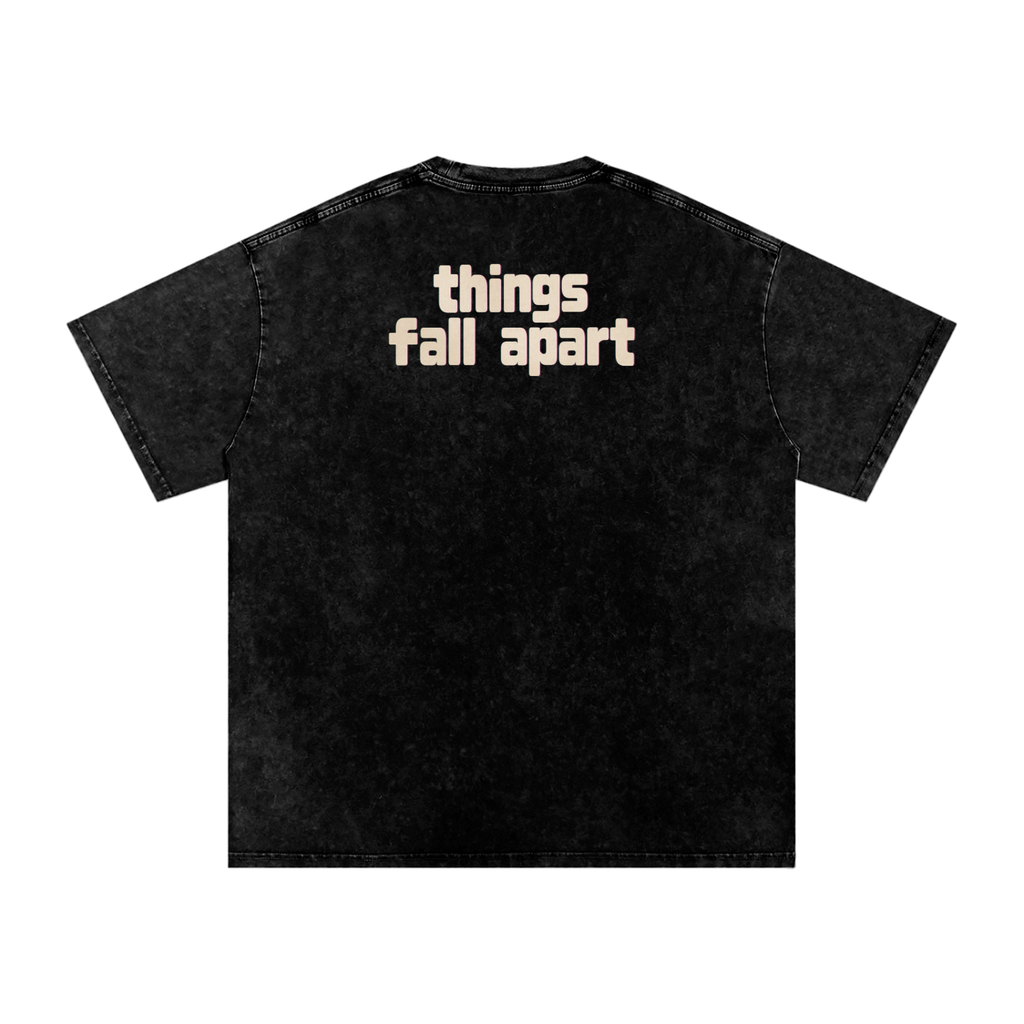 Things Fall Apart - Snow Washed Oversized Cotton T-Shirt