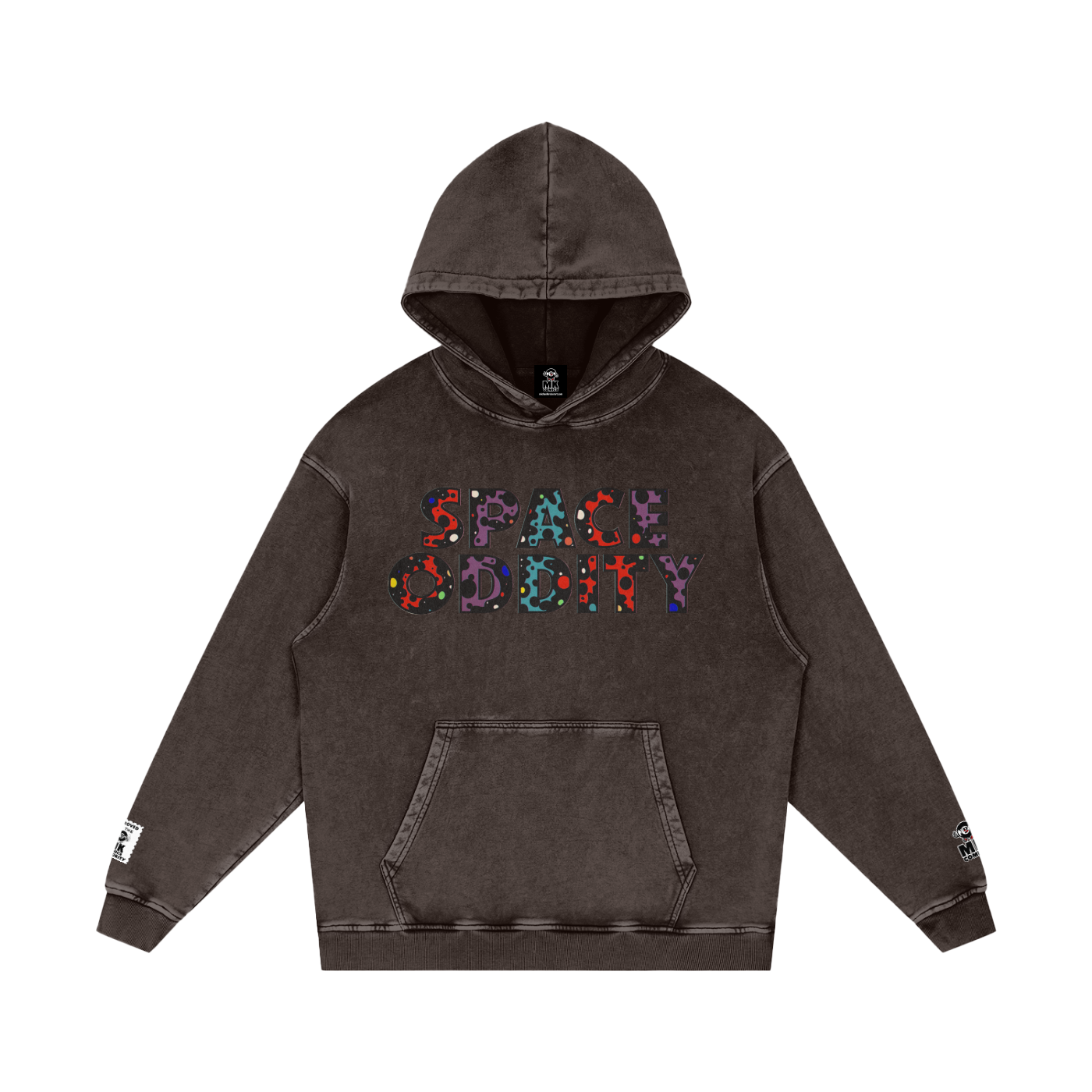 Space Oddity - Snow Washed Loose Cotton Hoodie