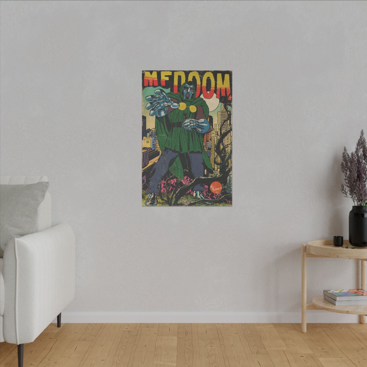 MF DOOM - Hip Hop Comics - Matte Canvas, Stretched