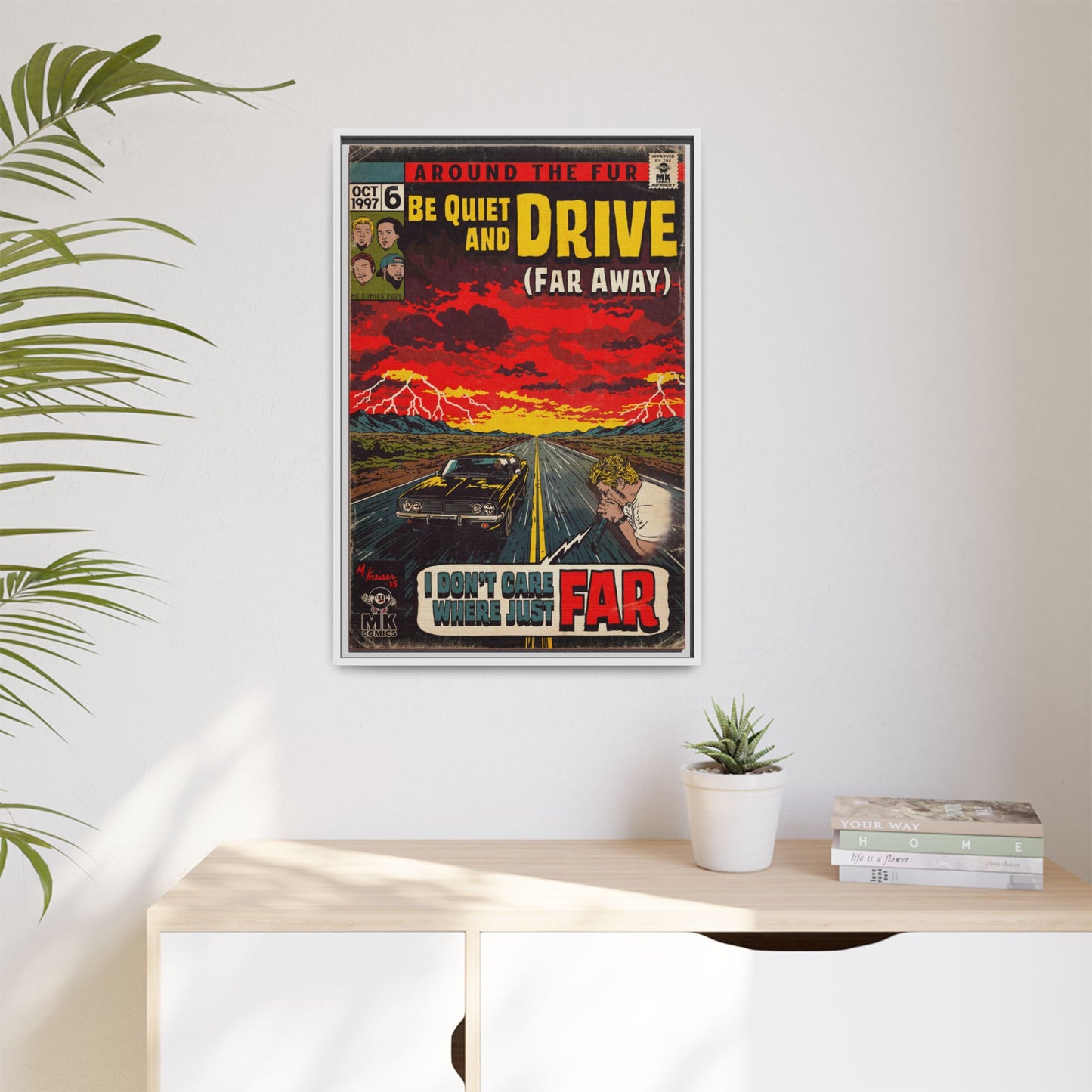 Be Quiet and Drive - Matte Canvas, Framed (Multi-color)