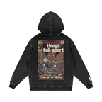 Things Fall Apart - Snow Washed Loose Cotton Hoodie
