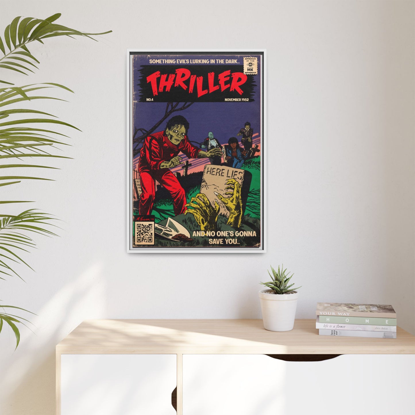 Michael Jackson- Thriller - Gallery Canvas Wraps, Vertical Frame