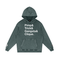 Pimp Trick Gangsta Clique - Snow Washed Loose Cotton Hoodie
