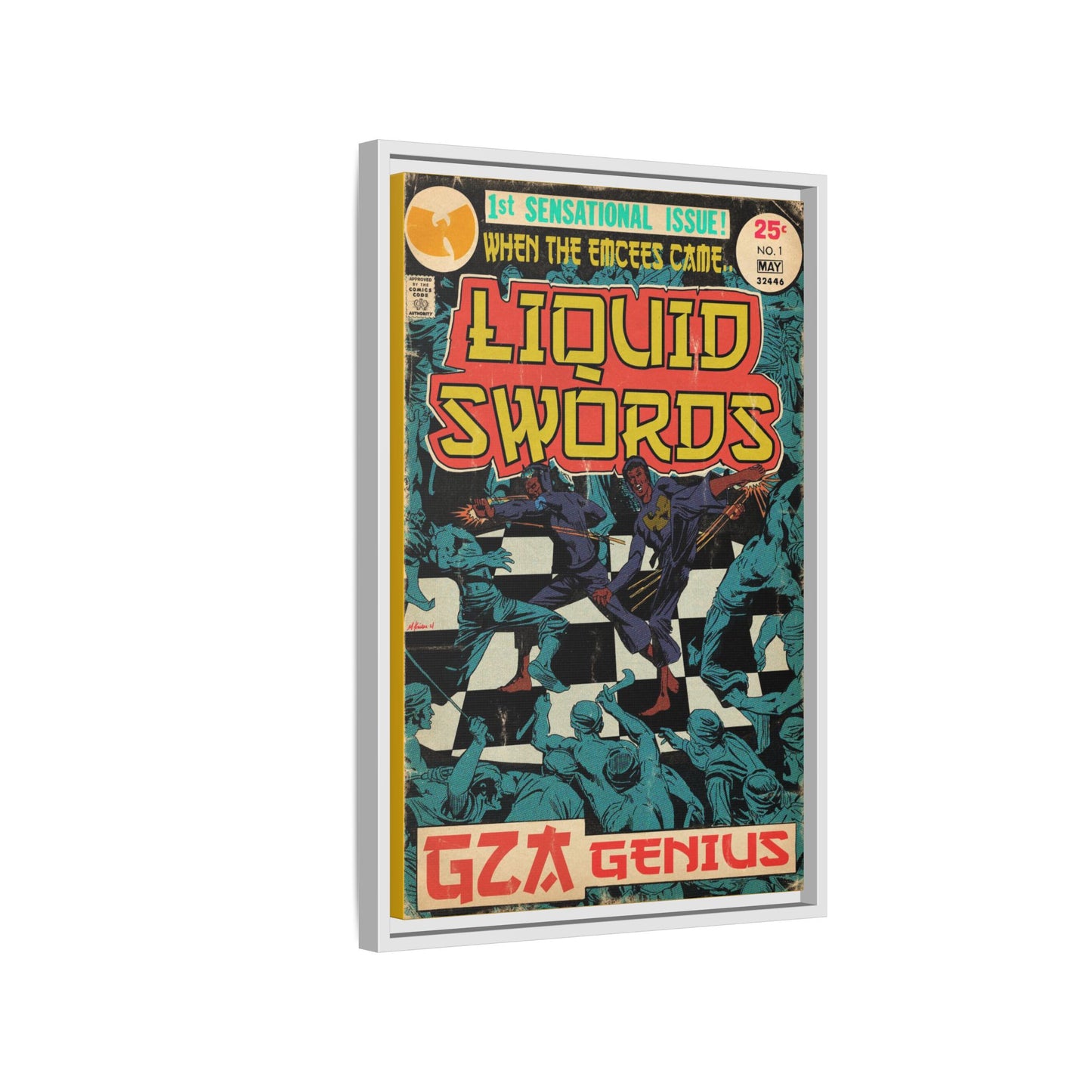 GZA/Genius - Liquid Swords - Gallery Canvas Wraps, Vertical Frame