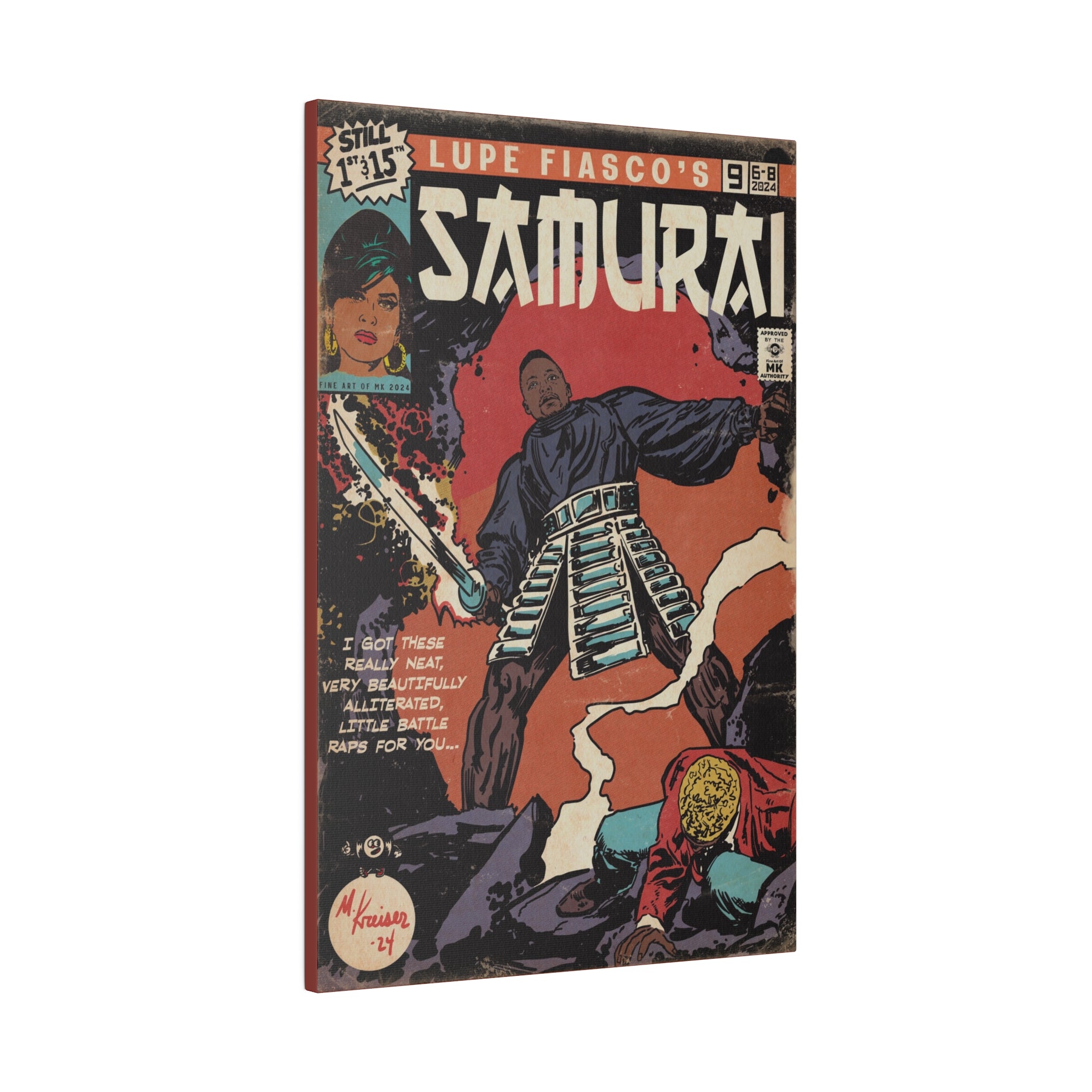 Samurai - Matte Canvas, Stretched, 0.75"