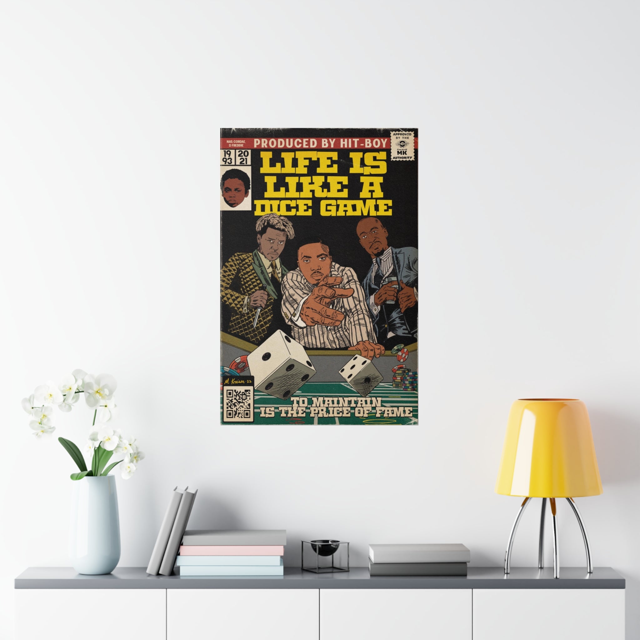 Life Is Like A Dice Game - Vertical Matte Poster