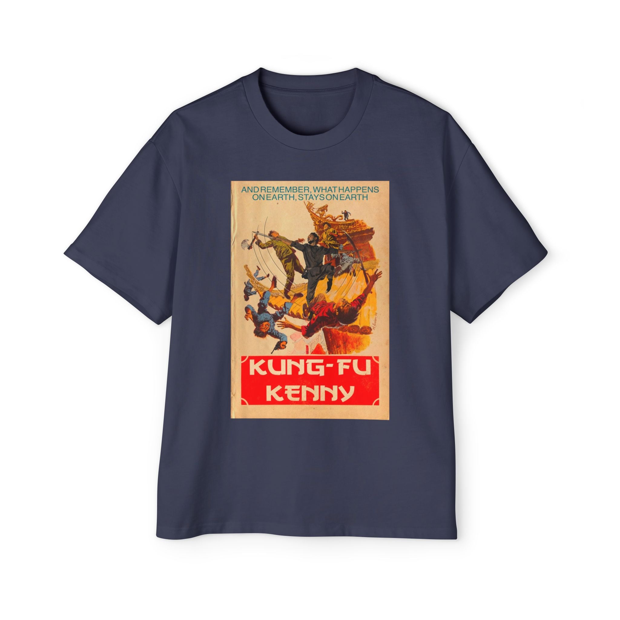 Kung-Fu Kenny - Men's Heavy Oversized Tee