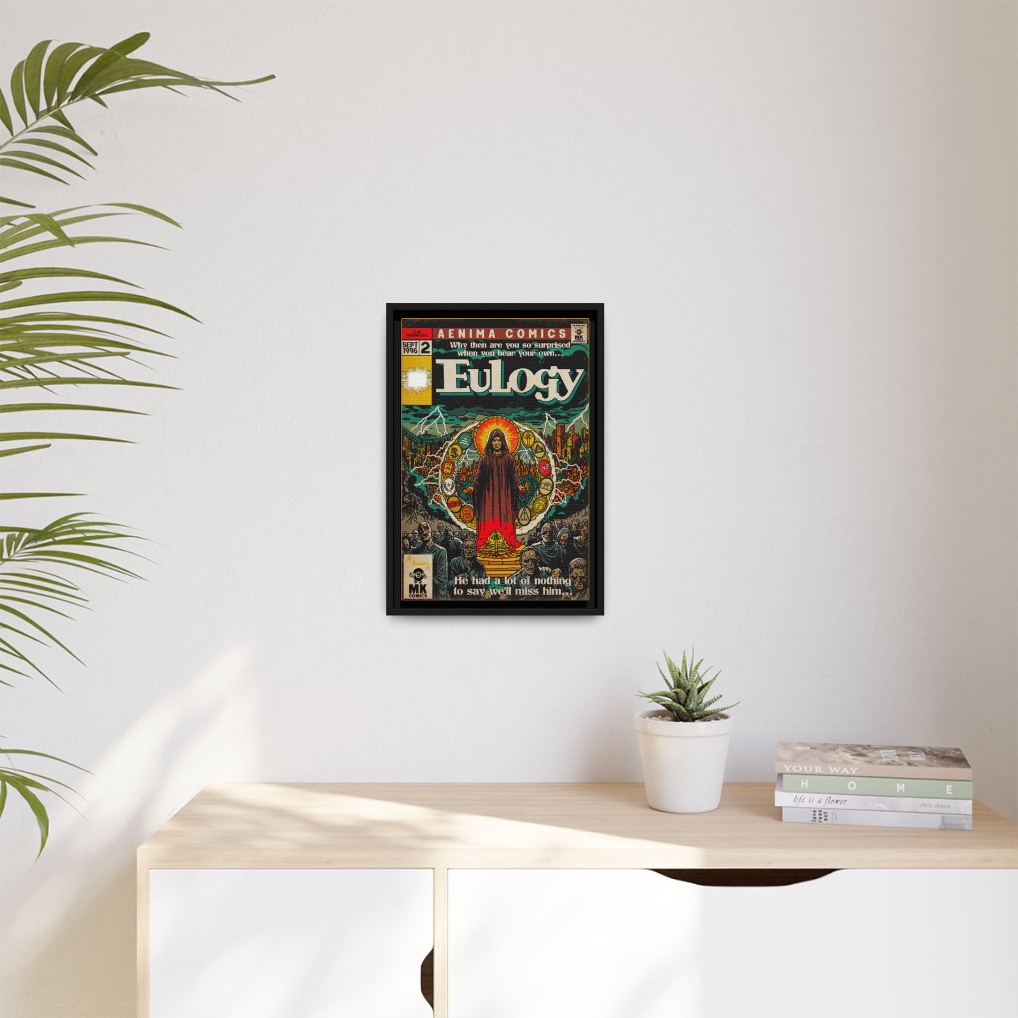 Eulogy - Matte Canvas, Framed (Multi-color)