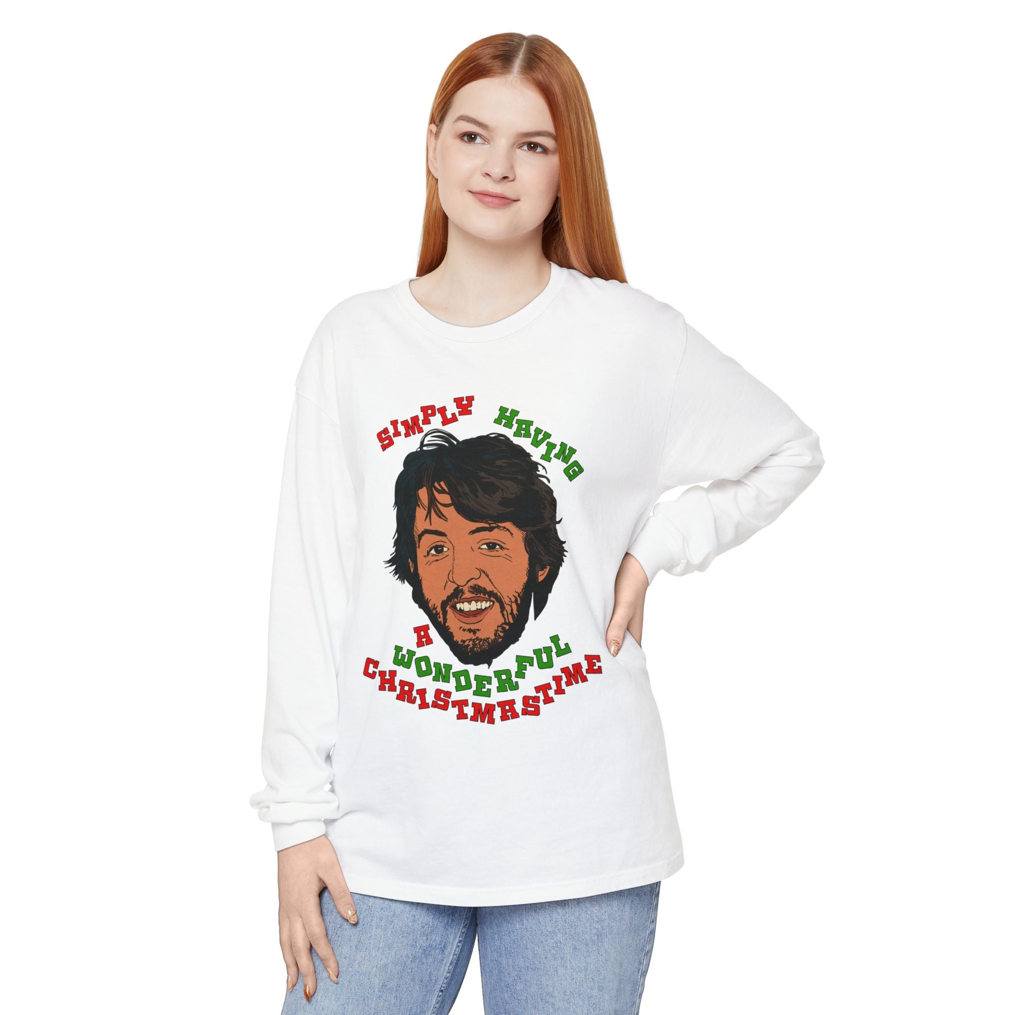 Wonderful Christmastime - Unisex Comfort Colors Long Sleeve T-Shirt