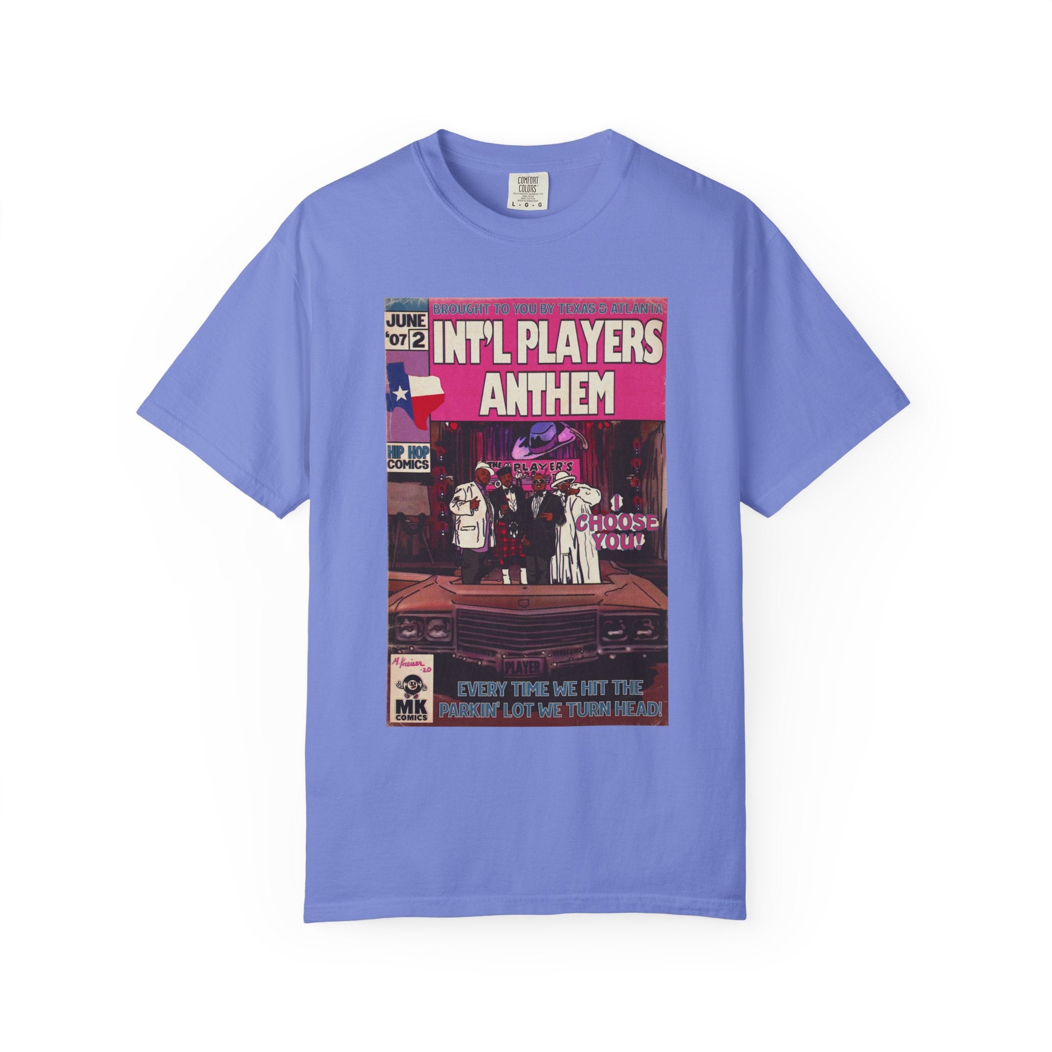Int’l Players Anthem - Unisex Comfort Colors T-shirt | Hip Hop Graphic Tee, Garment-Dyed Soft Cotton, Relaxed Fit