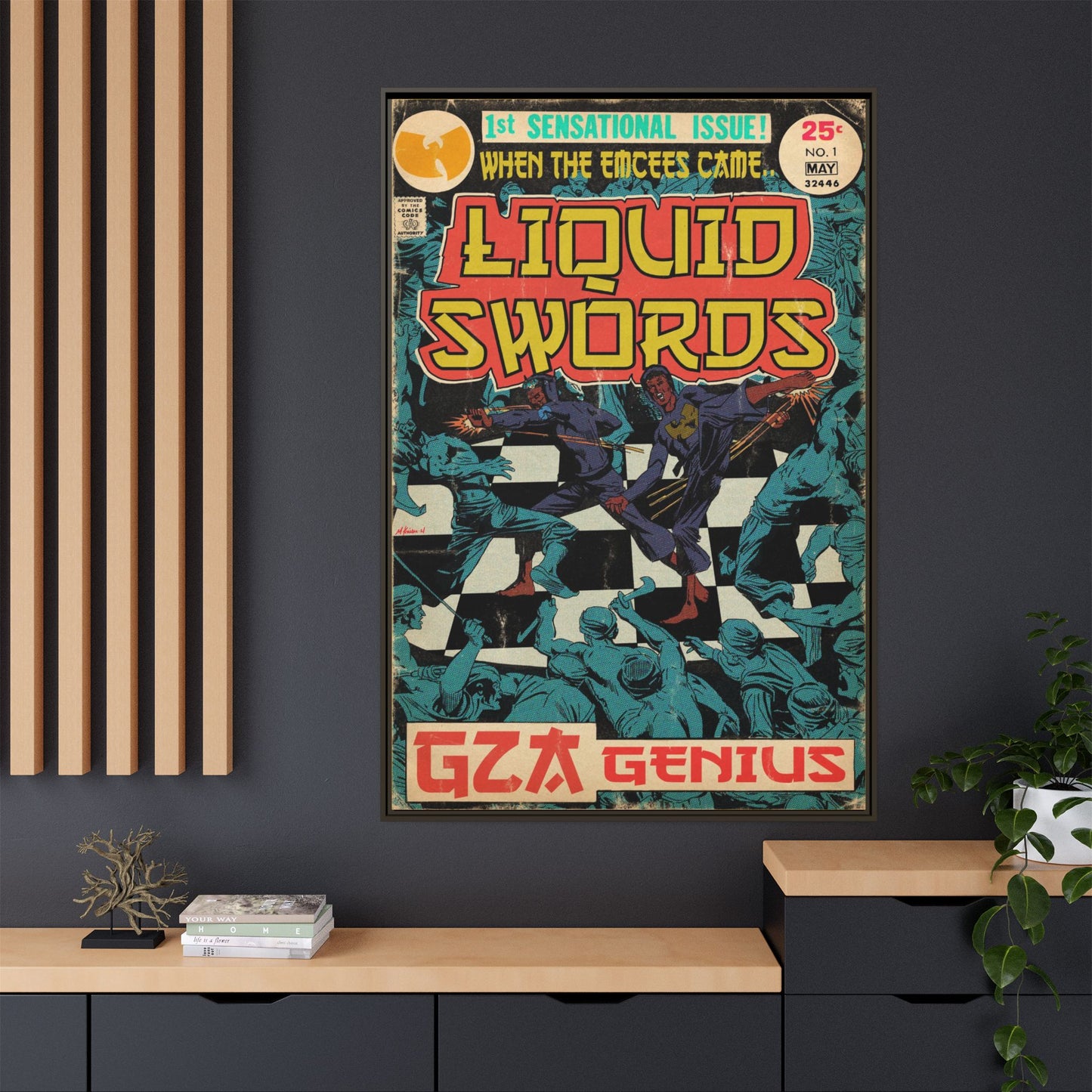 GZA/Genius - Liquid Swords - Gallery Canvas Wraps, Vertical Frame