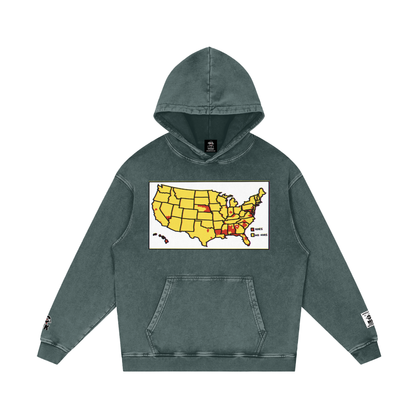 Word of Mouf - Snow Washed Loose Cotton Hoodie