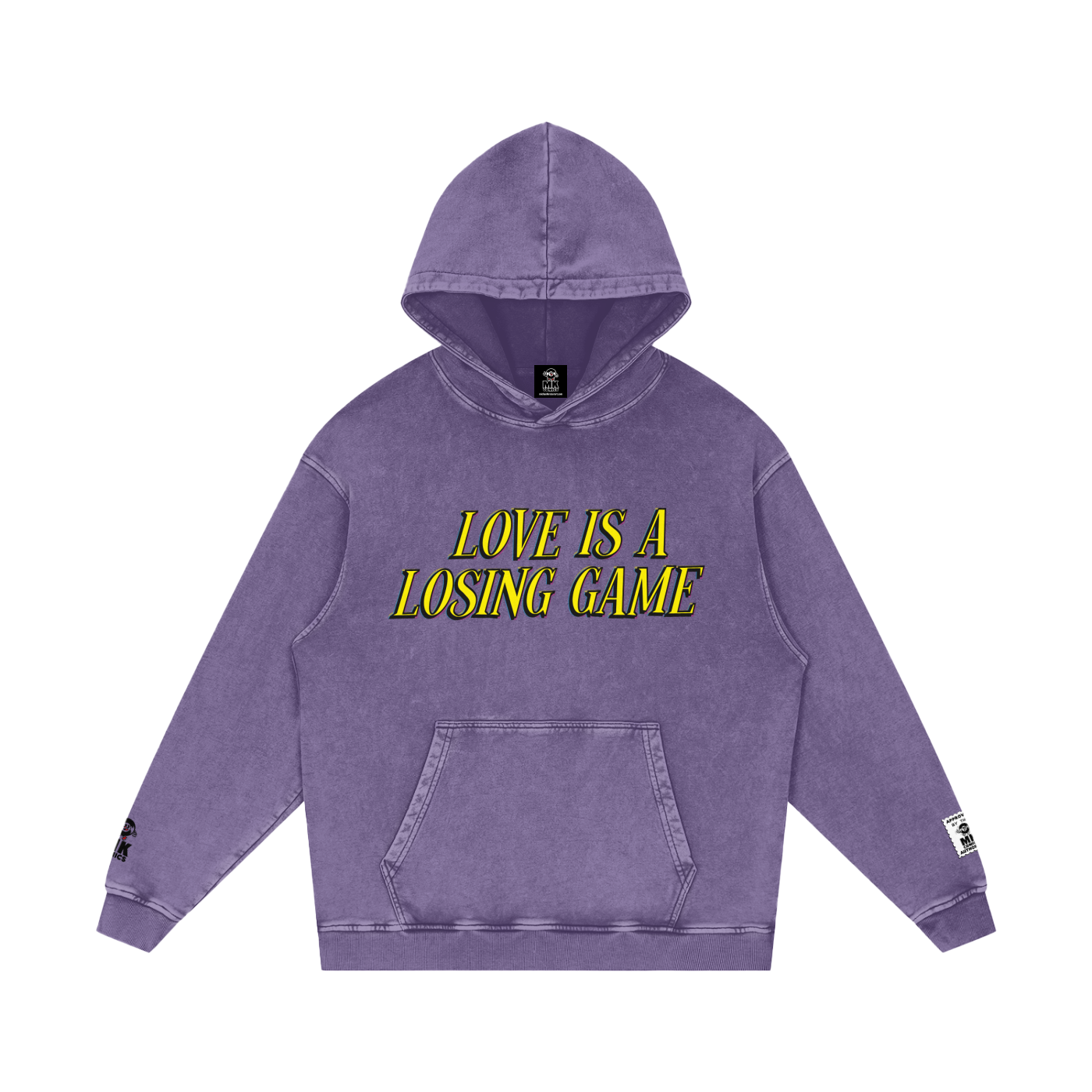 Love is a Losing Game - Snow Washed Loose Cotton Hoodie