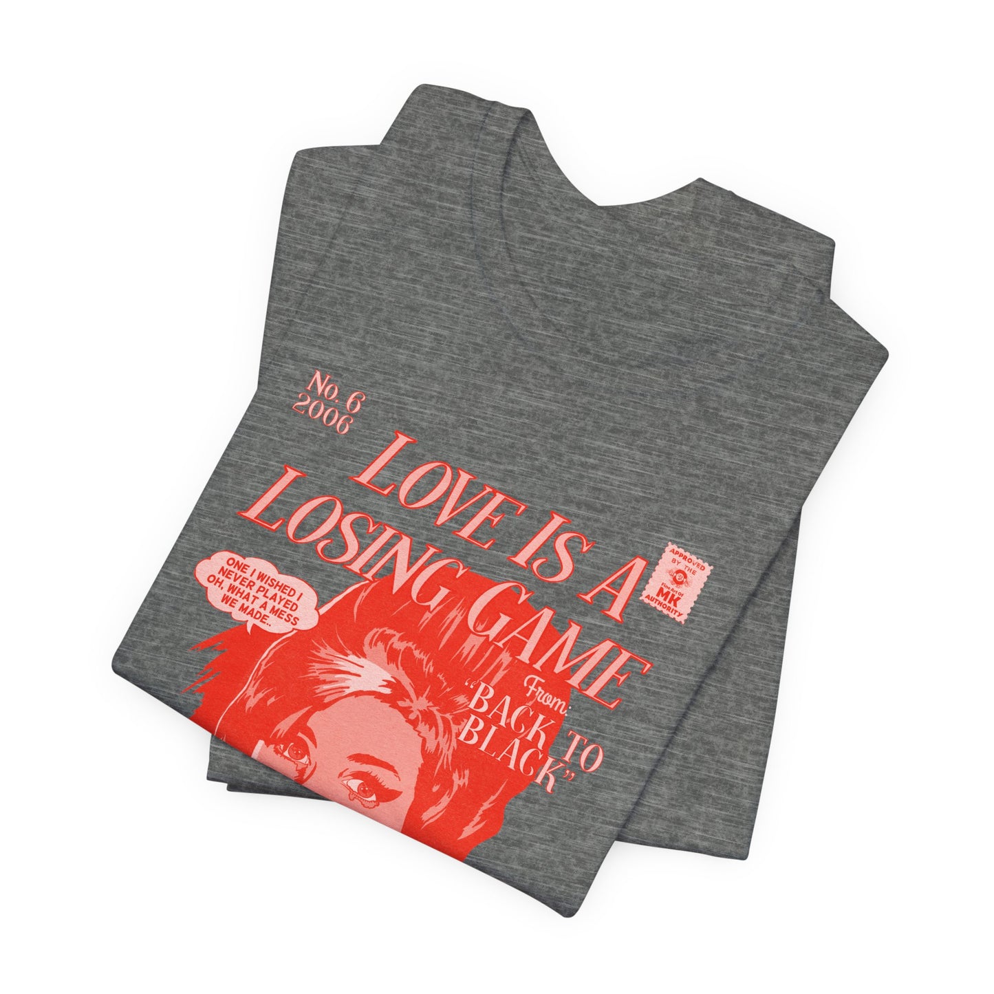 Amy Winehouse - Love is a Losing Game - RED VARIANT - Unisex Jersey Short Sleeve Tee