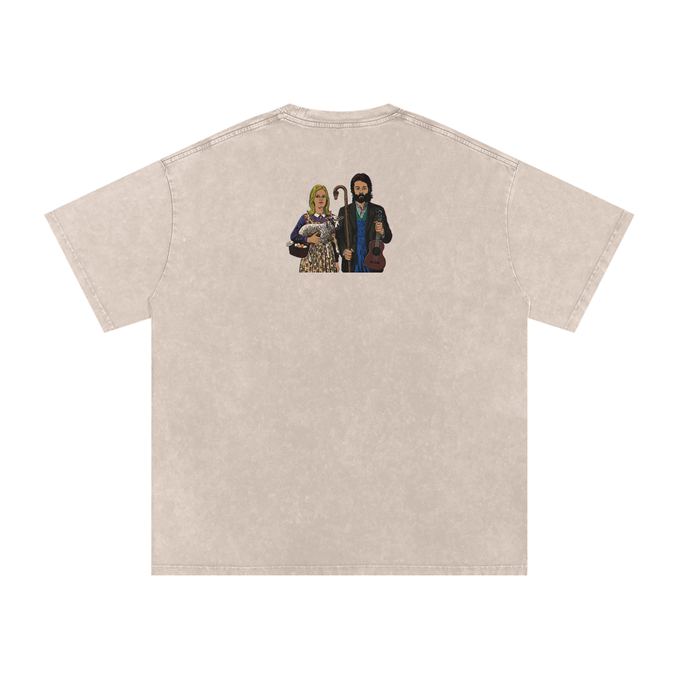 Ram - Snow Washed Oversized Cotton T-Shirt