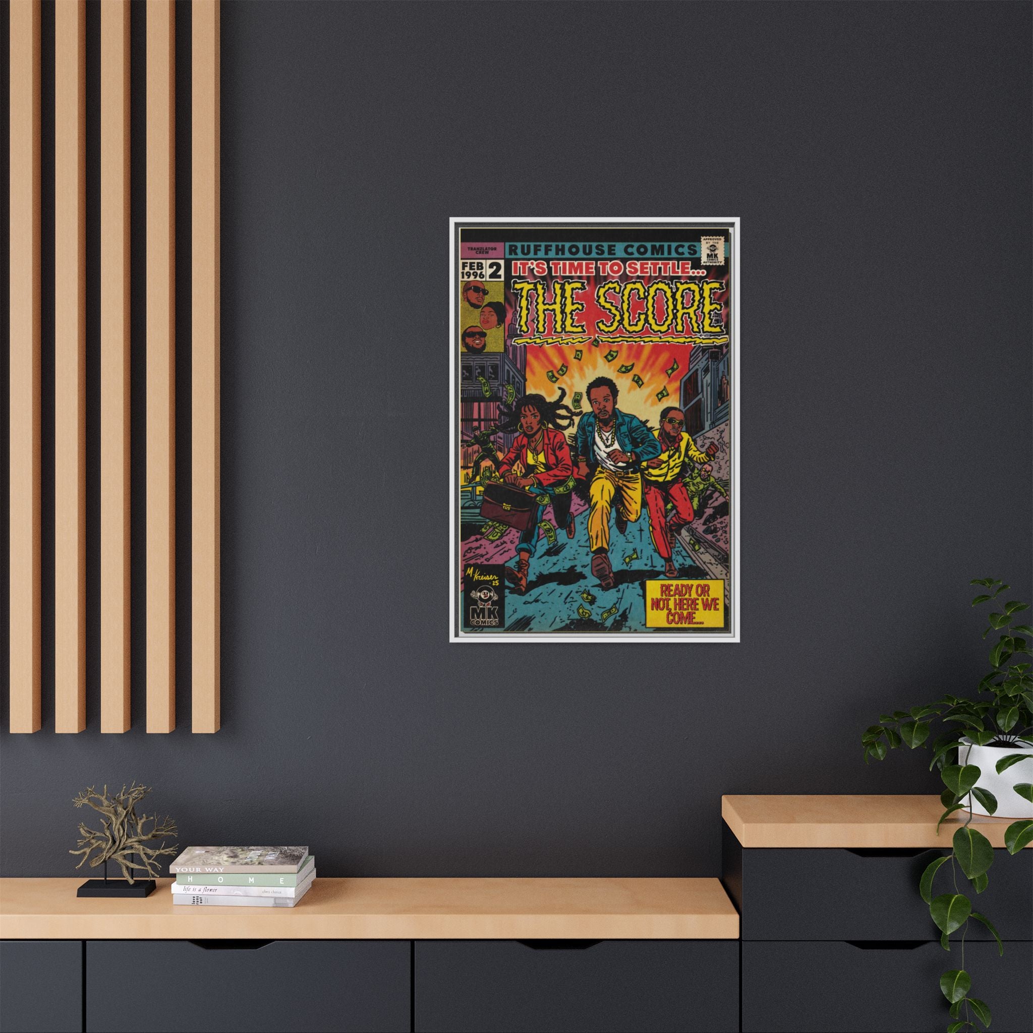 The Score - Matte Canvas, Framed (Multi-color)
