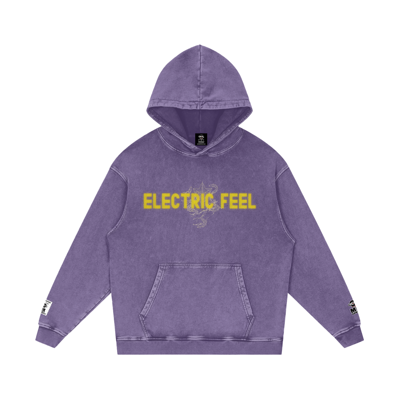 Electric Feel - Snow Washed Loose Cotton Hoodie