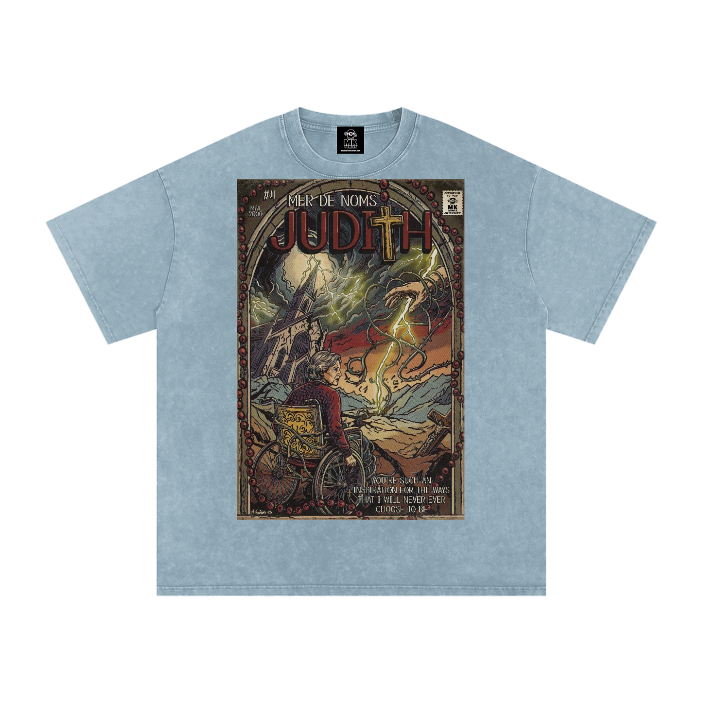 Judith - Snow Washed Oversized Cotton T-Shirt