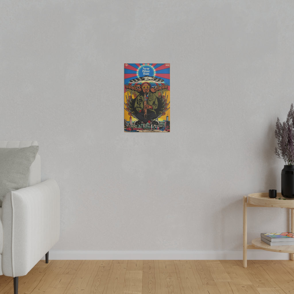 New Blue Sun - Matte Canvas, Stretched, 0.75"