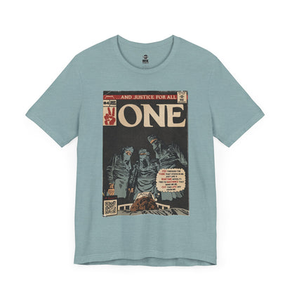 Metallica- One - Comic Book Art - Unisex Jersey Short Sleeve Tee