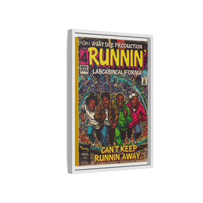 Runnin' - Matte Canvas, Framed (Multi-color)