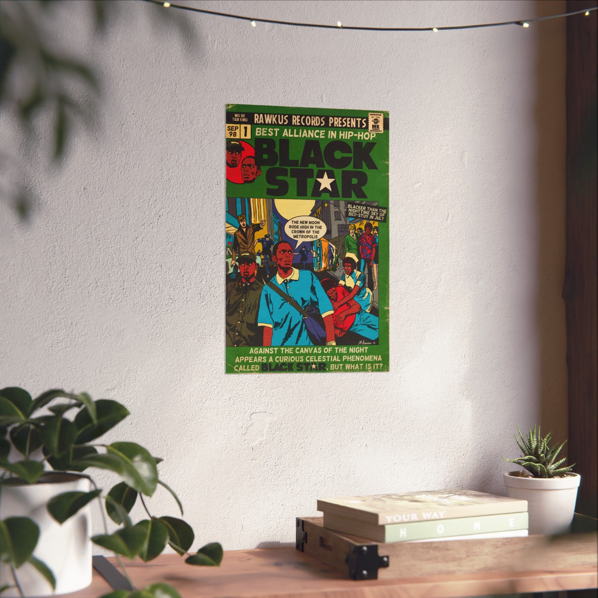 Black Star - Comic Book Art - Vertical Matte Poster