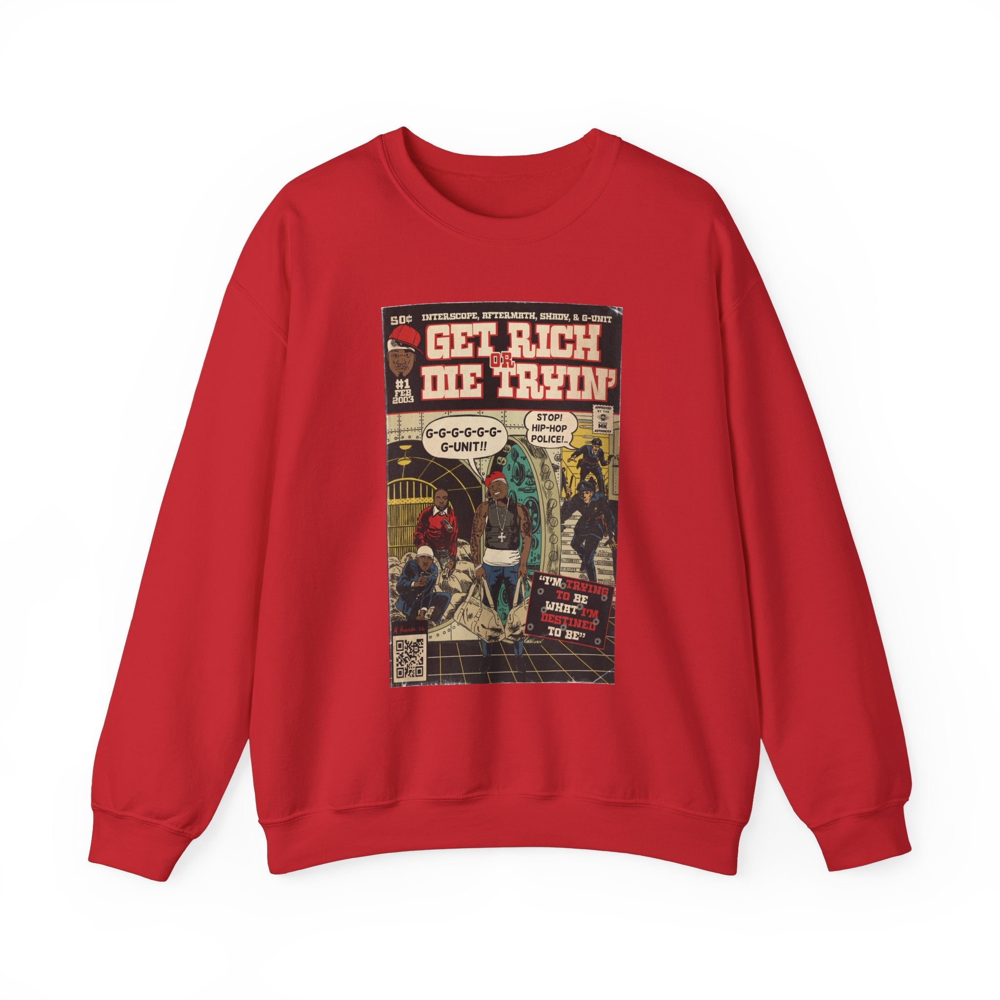 Get Rich Or Die Tryin - Comic Art - Unisex Heavy Blend™ Crewneck Sweatshirt