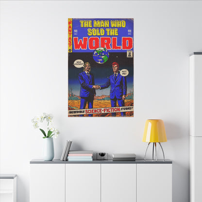 Bowie & Cobain - The Man Who Sold the World - Matte Canvas, Stretched
