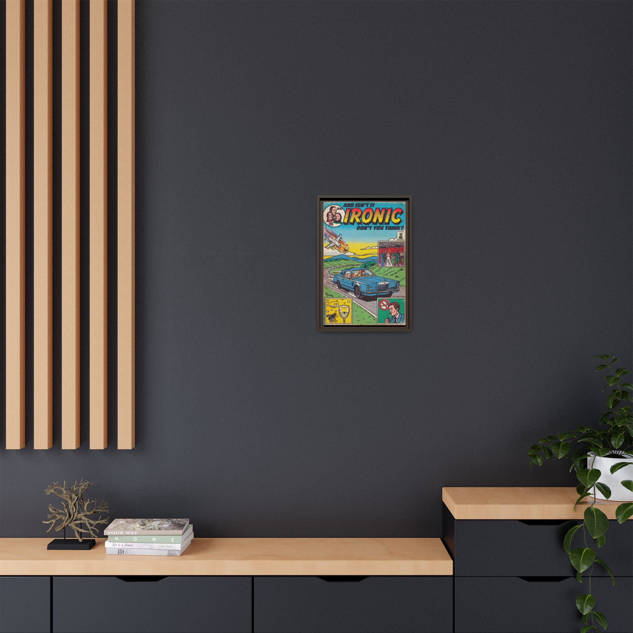 Ironic - Matte Canvas, Framed (Multi-color)