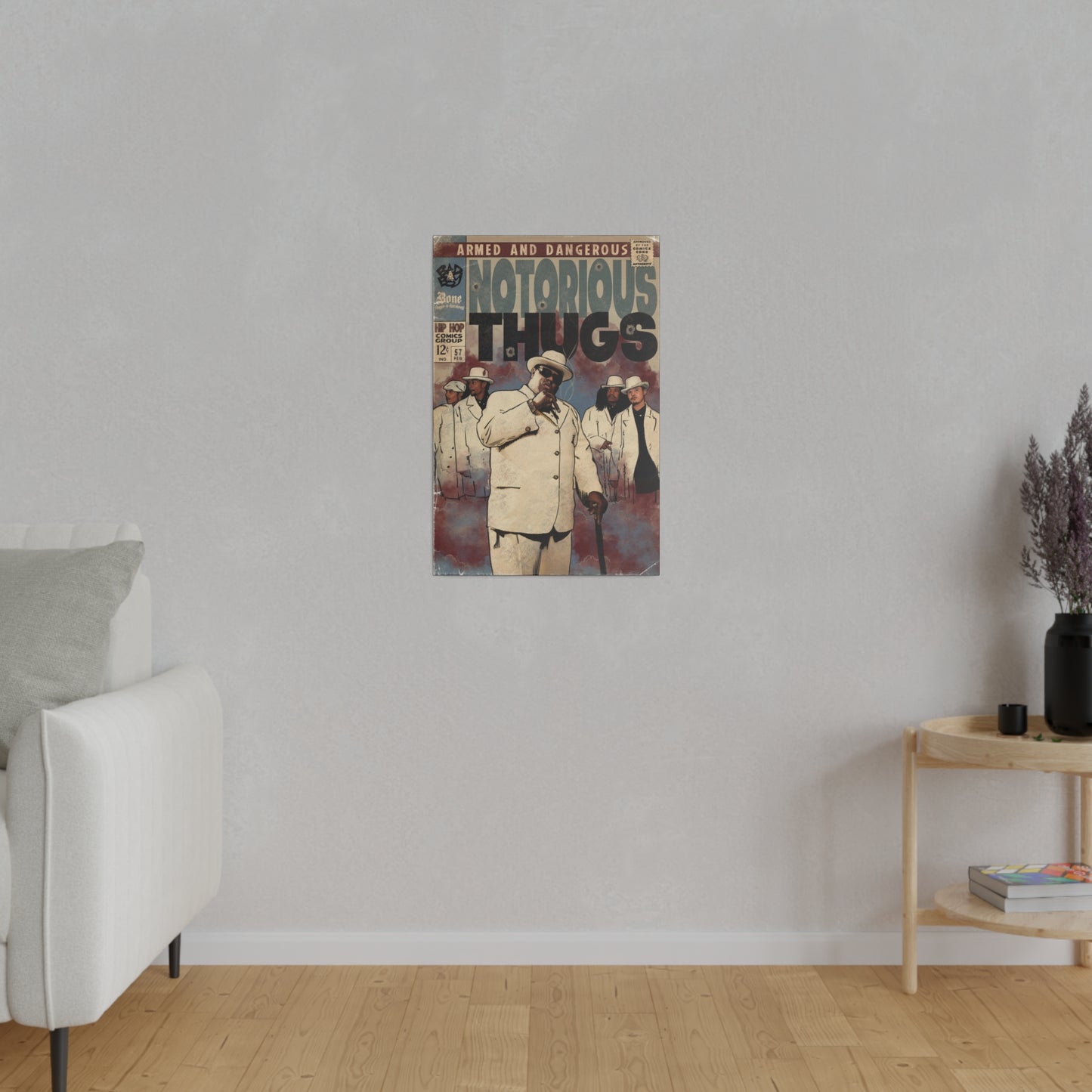 Bigge & Bone Thugs - Notorious Thugs - Notorious BIG - Matte Canvas, Stretched, 0.75"