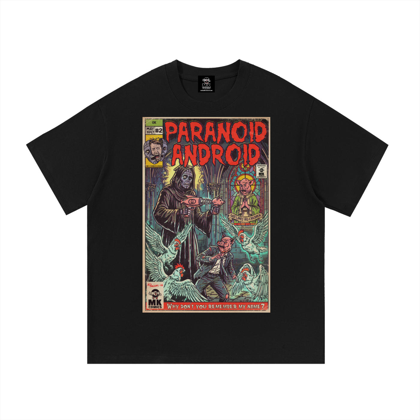 Paranoid Android - SIZE UP 1 SIZE - Essential Cotton T-Shirt