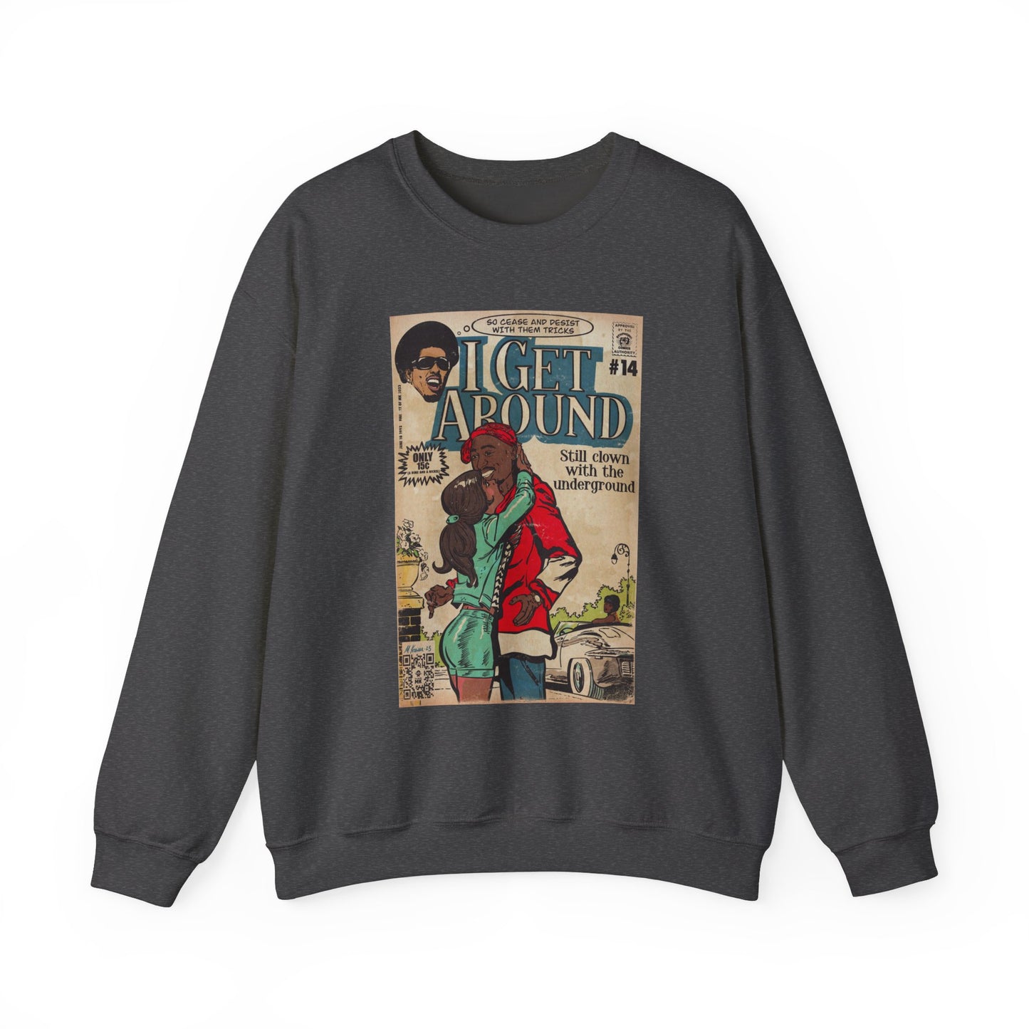 2Pac - I Get Around - Tupac - Unisex Heavy Blend™ Crewneck Sweatshirt