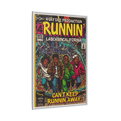 Runnin' - Matte Canvas, Framed (Multi-color)