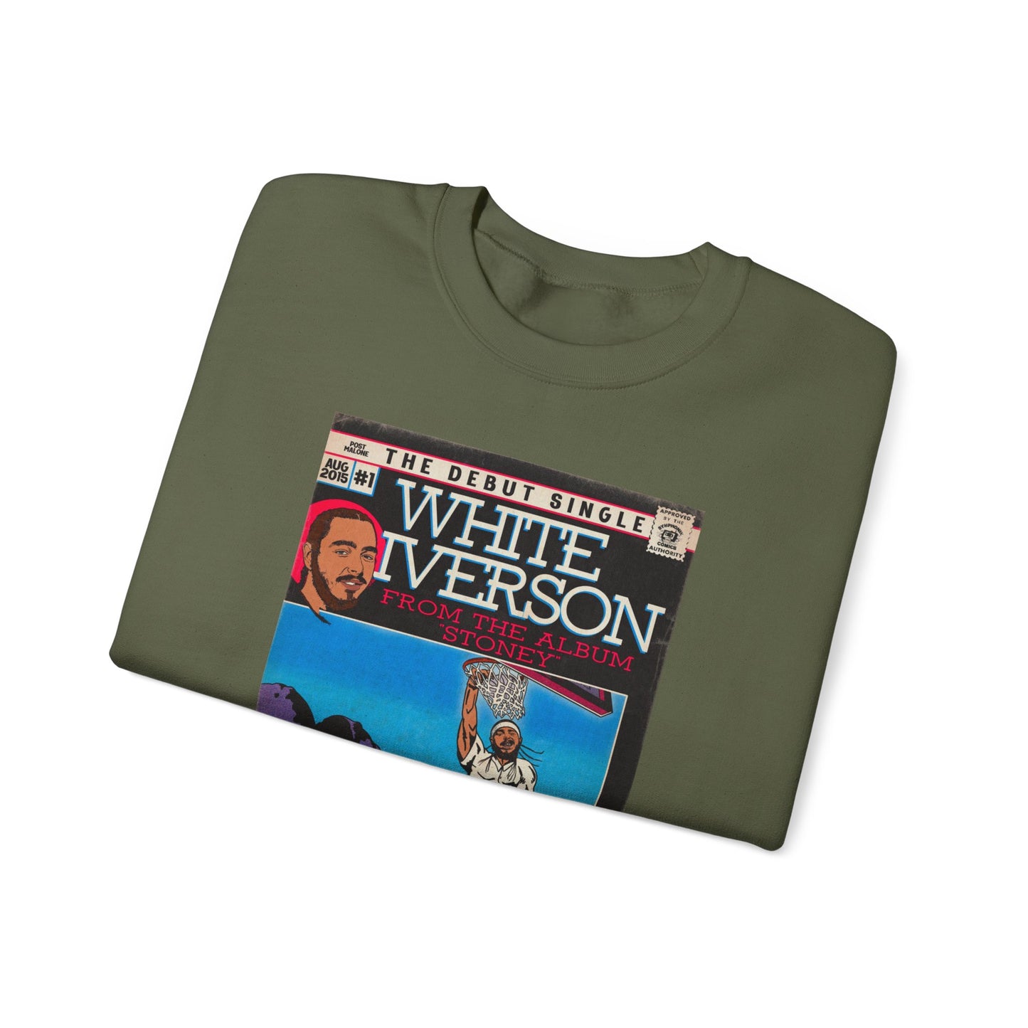 Post Malone - White Iverson -  Unisex Heavy Blend™ Crewneck Sweatshirt