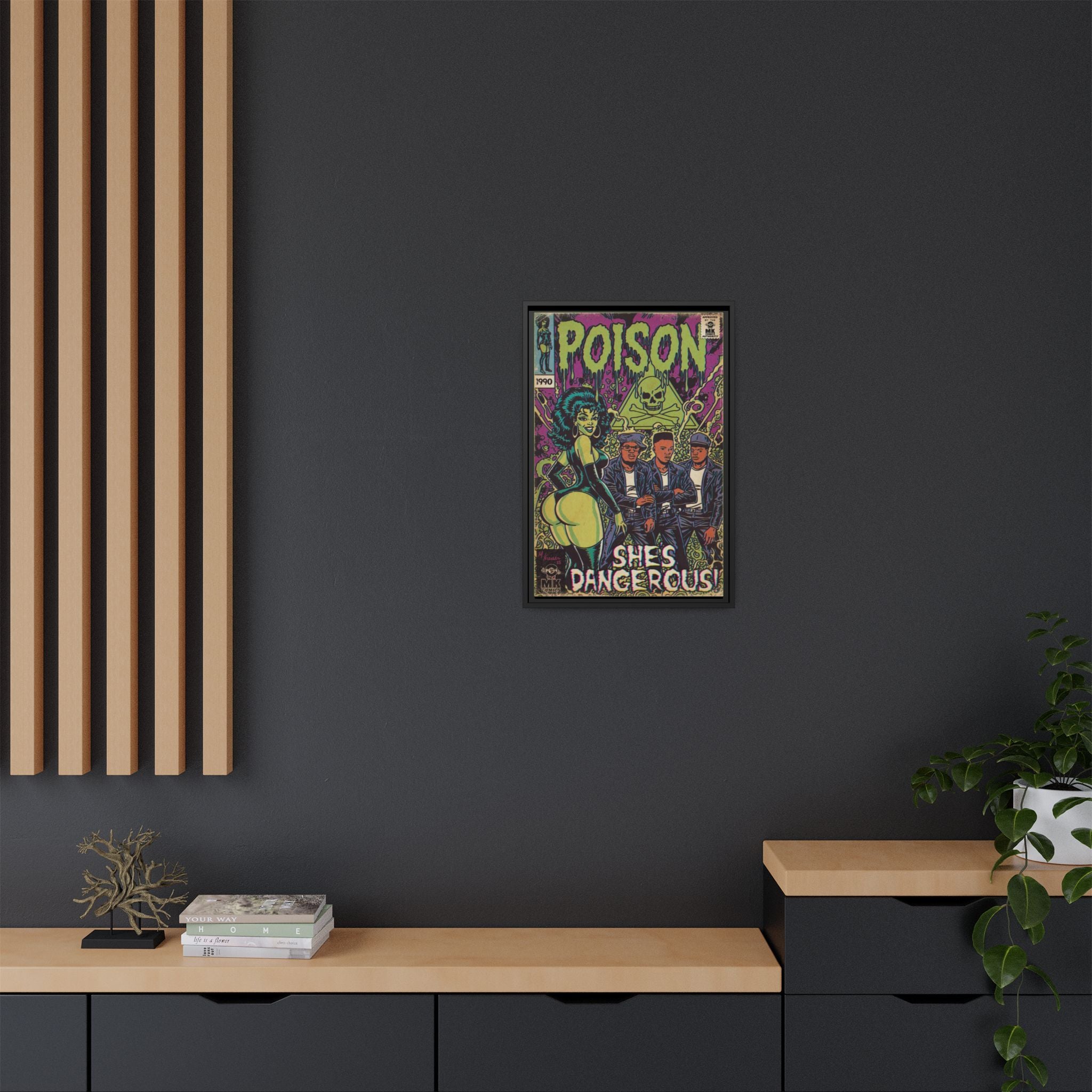 Poison - Matte Canvas, Framed (Multi-color)