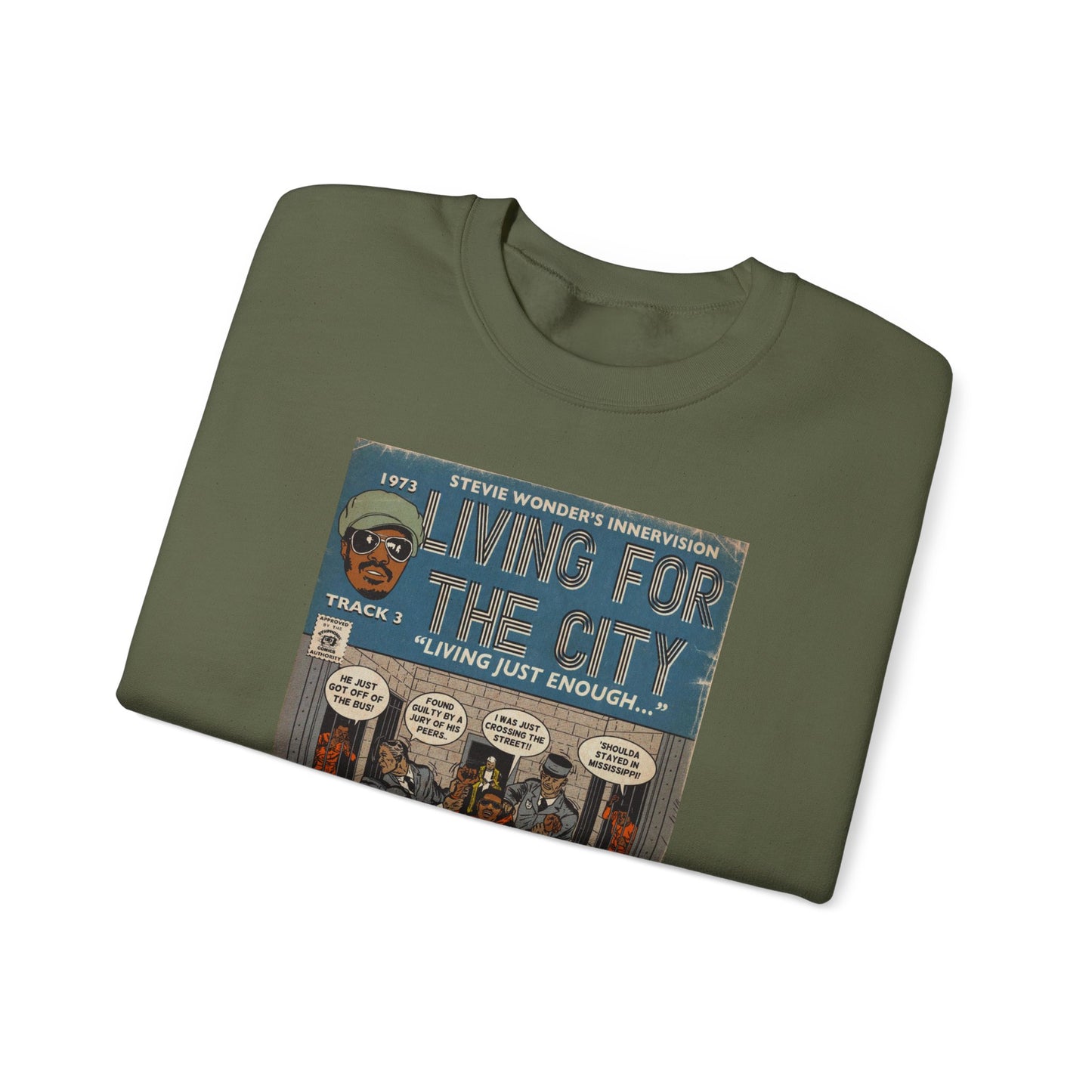 Stevie Wonder - Living For The City - Unisex Heavy Blend™ Crewneck Sweatshirt