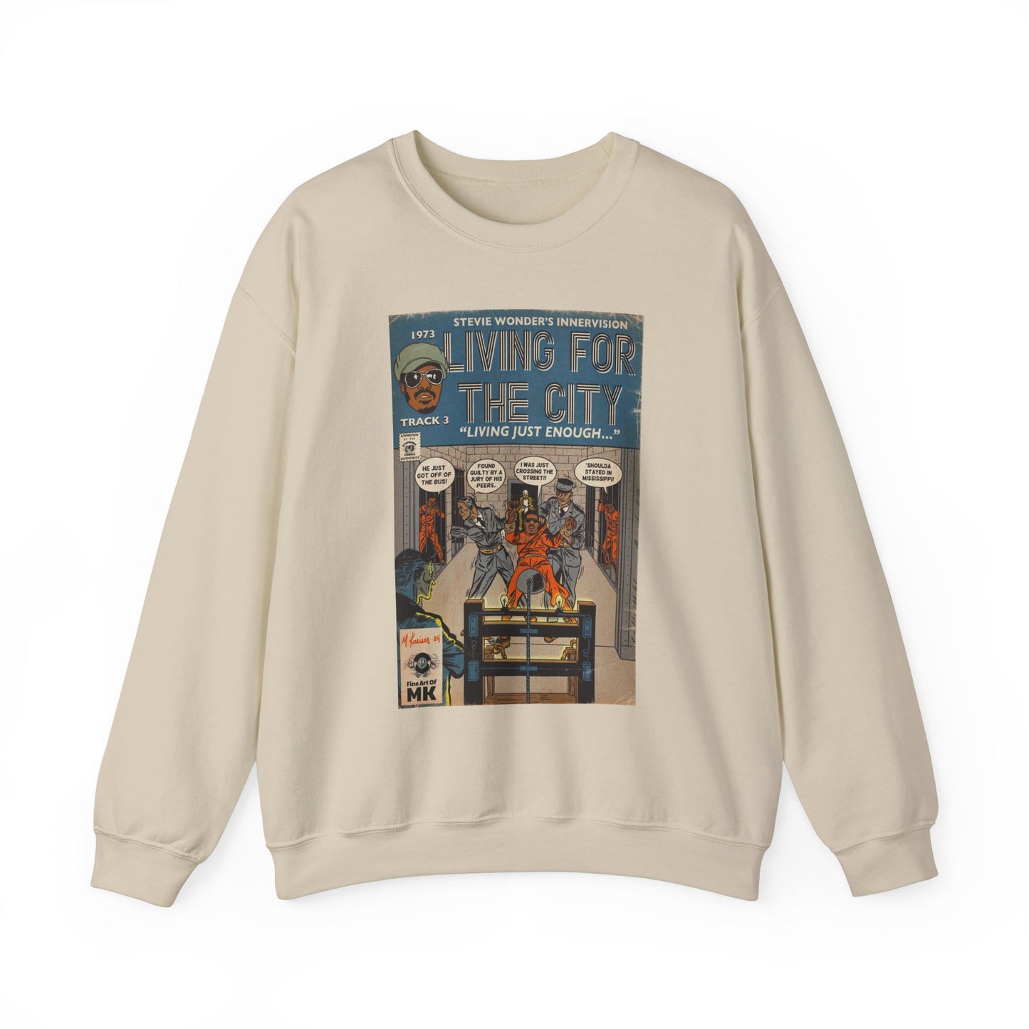 Stevie Wonder - Living For The City - Unisex Heavy Blend™ Crewneck Sweatshirt