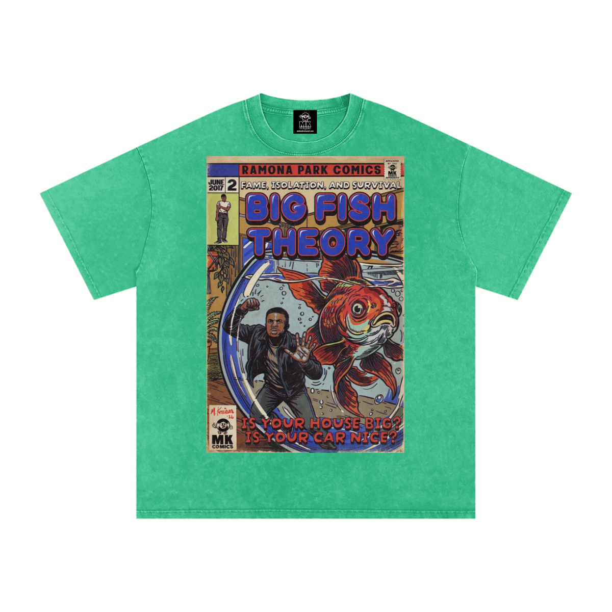 Big Fish Theory - Snow Washed Oversized Cotton T-Shirt