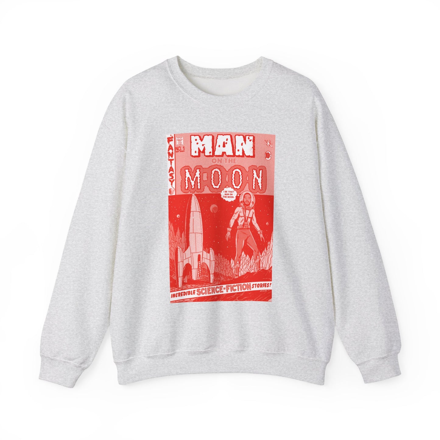 Kid Cudi - Man on the Moon - RED VARIANT - Unisex Heavy Blend™ Crewneck Sweatshirt