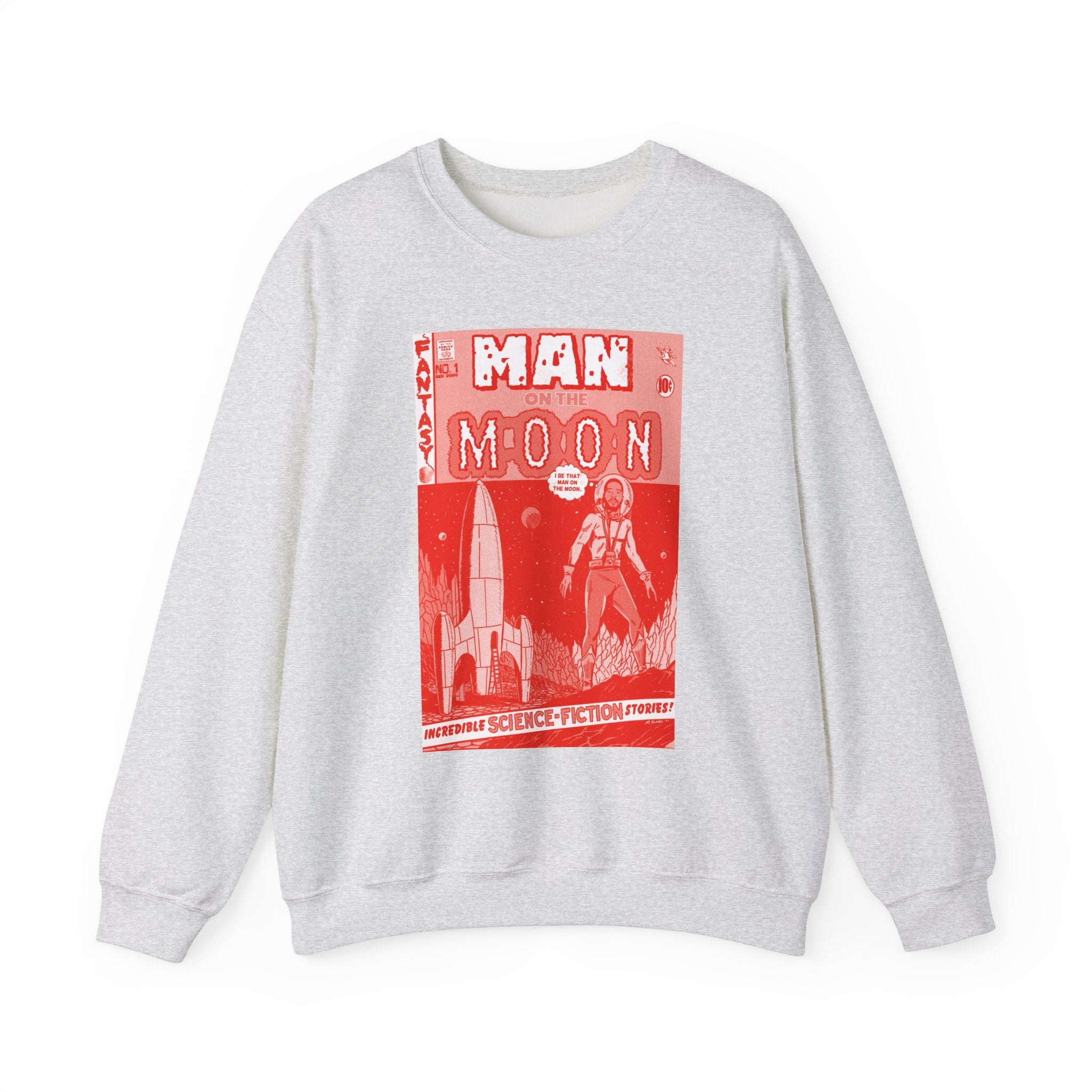 Man on the Moon - RED VARIANT - Unisex Heavy Blend™ Crewneck Sweatshirt