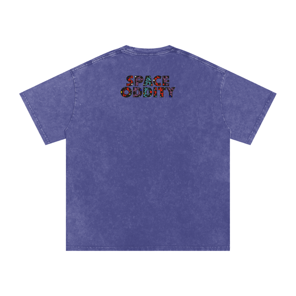 Space Oddity - Snow Washed Oversized Cotton T-Shirt
