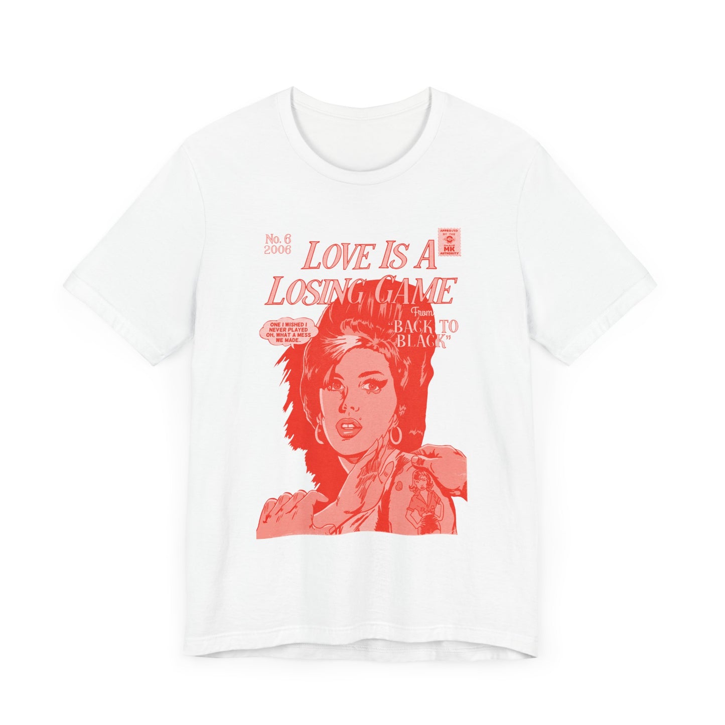 Amy Winehouse - Love is a Losing Game - RED VARIANT - Unisex Jersey Short Sleeve Tee