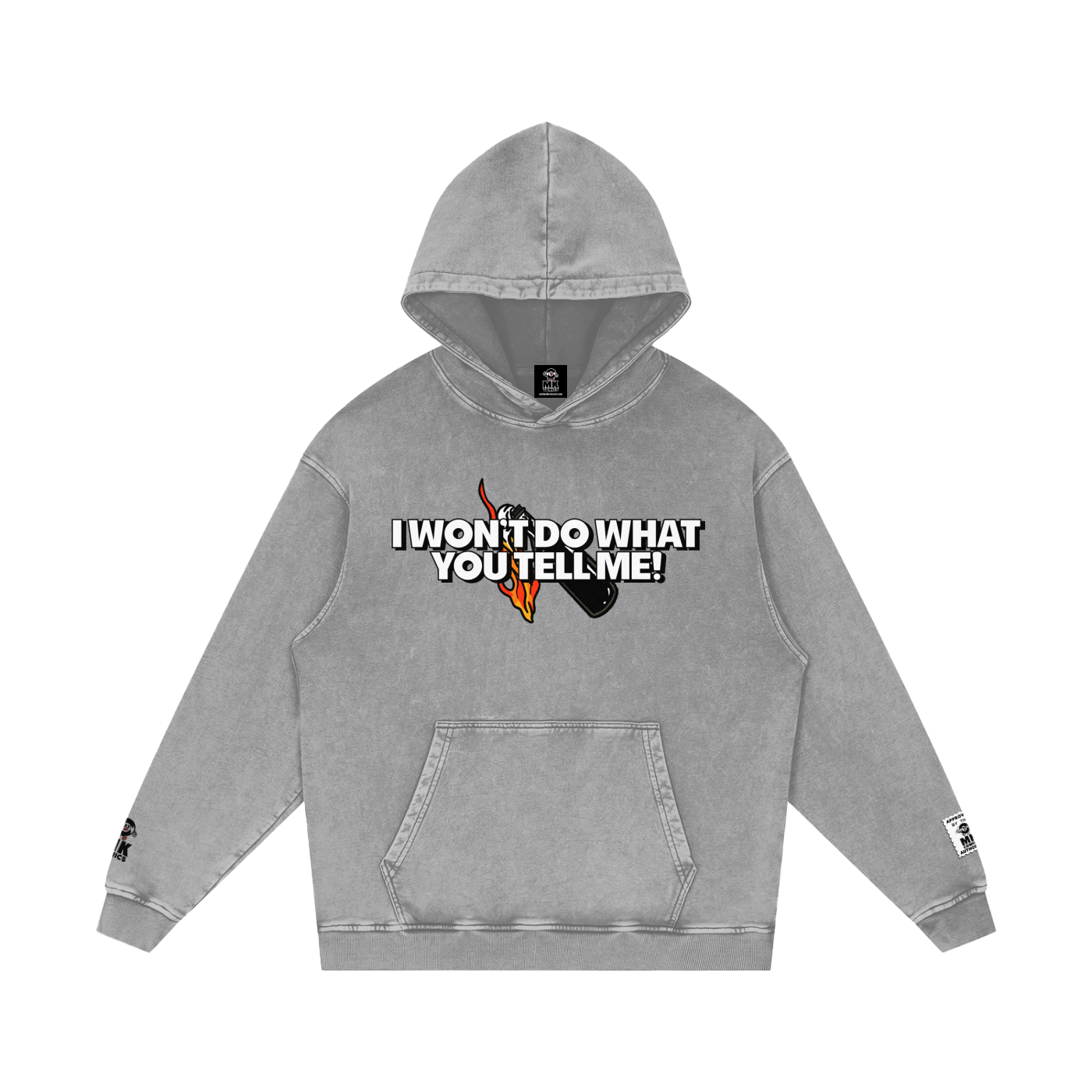 Killing in the Name - Snow Washed Loose Cotton Hoodie