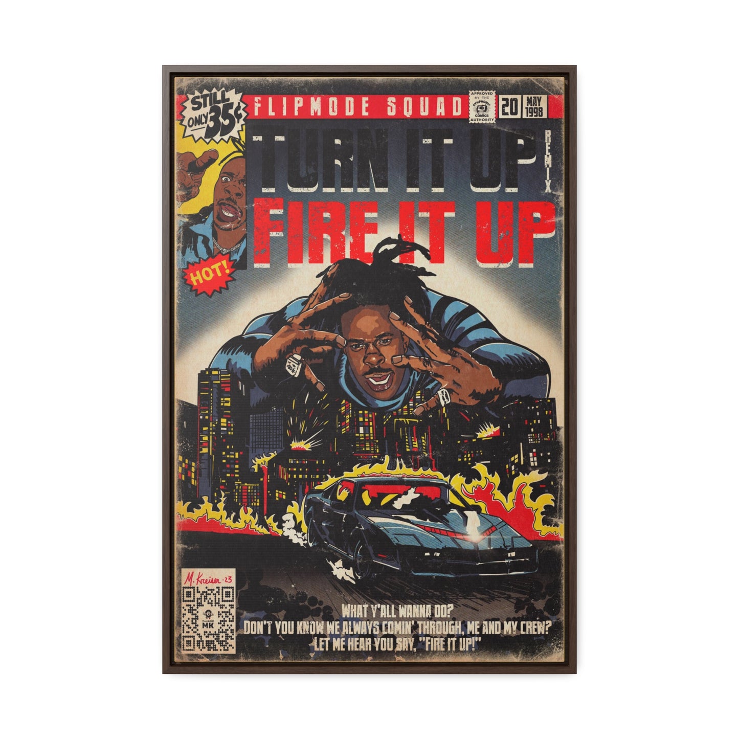 Busta Rhymes - Turn It Up/Fire It Up - Gallery Canvas Wraps, Vertical Frame