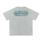 Don't Sweat the Technique - Snow Washed Oversized Cotton T-Shirt