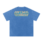 Don't Sweat the Technique - Snow Washed Oversized Cotton T-Shirt