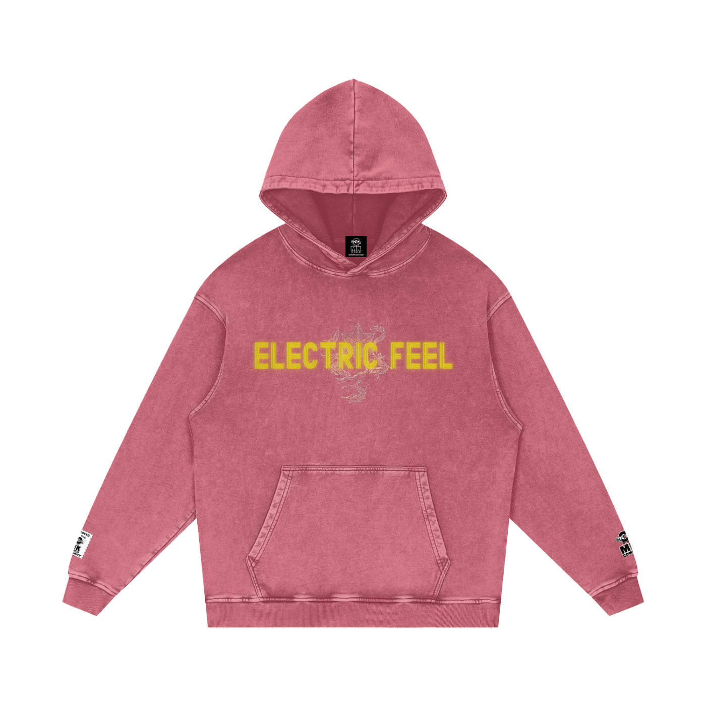 Electric Feel - Snow Washed Loose Cotton Hoodie