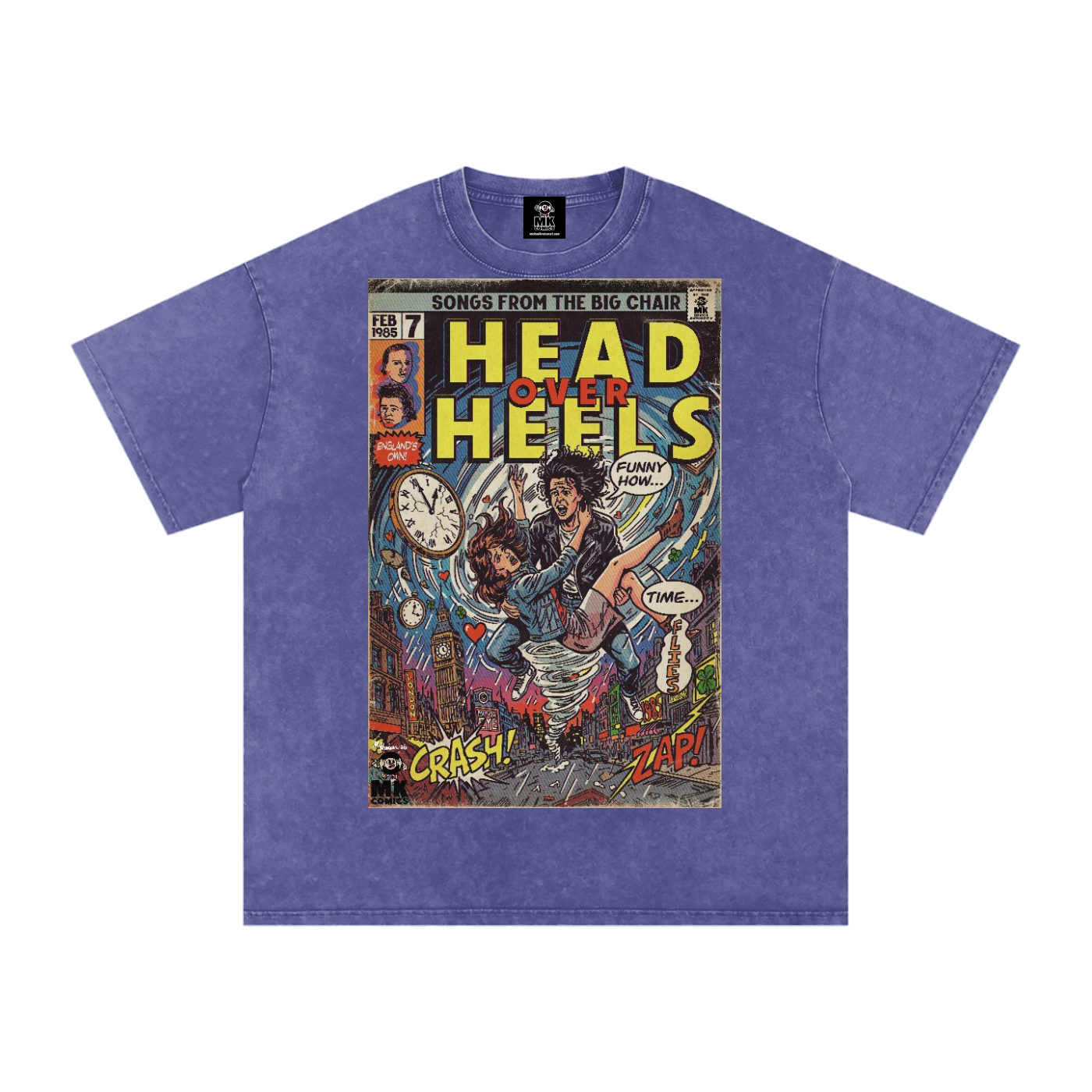 Head Over Heels - Snow Washed Oversized Cotton T-Shirt